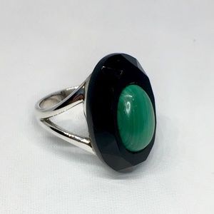 Whitney Kelly Black Onyx & Malachite Ring